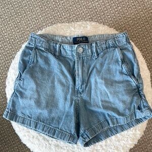 Girls Chambray Denim Shorts Polo by Ralph Lauren